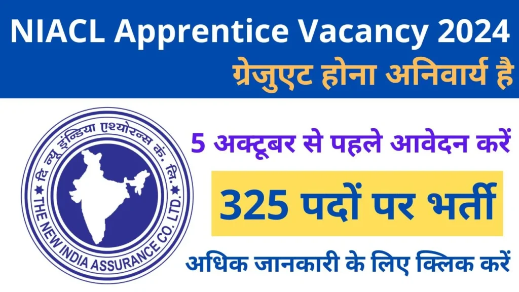 NIACL Apprentice Recruitment 2024