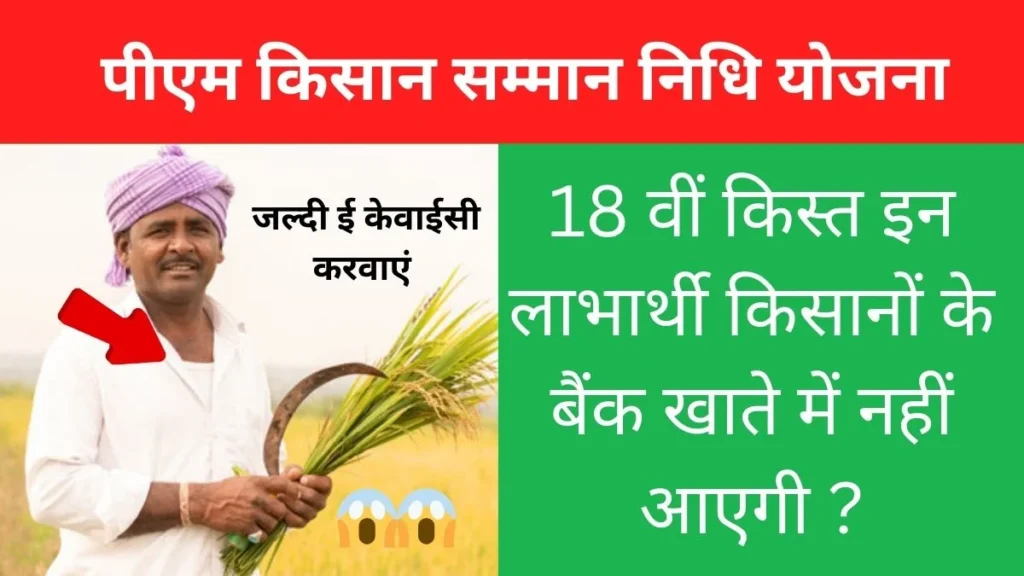 पीएम किसान सम्मान निधि योजना की 18वीं किस्त