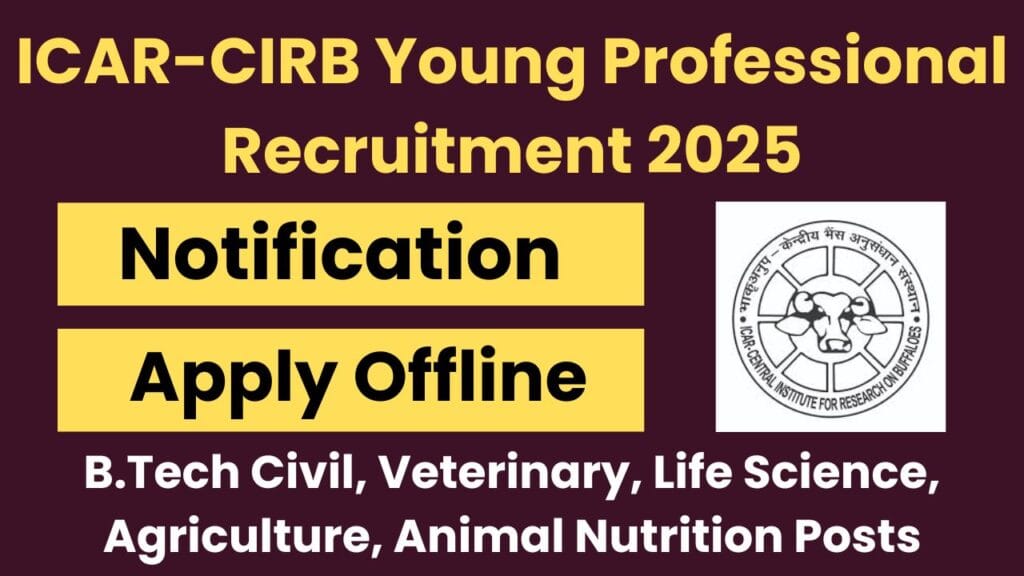 ICAR-CIRB Hisar Young Professional Recruitment 2025