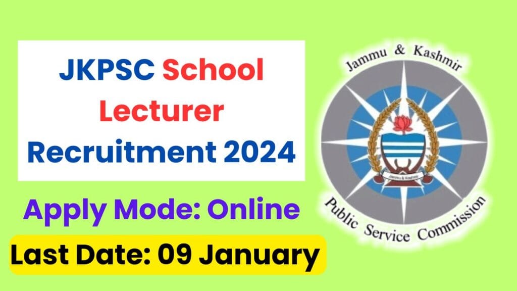 JKPSC School Lecturer Recruitment 2024