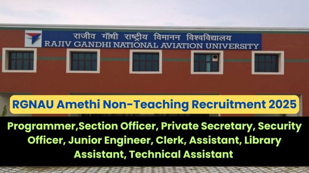 RGNAU Amethi Non-Teaching Recruitment 2025