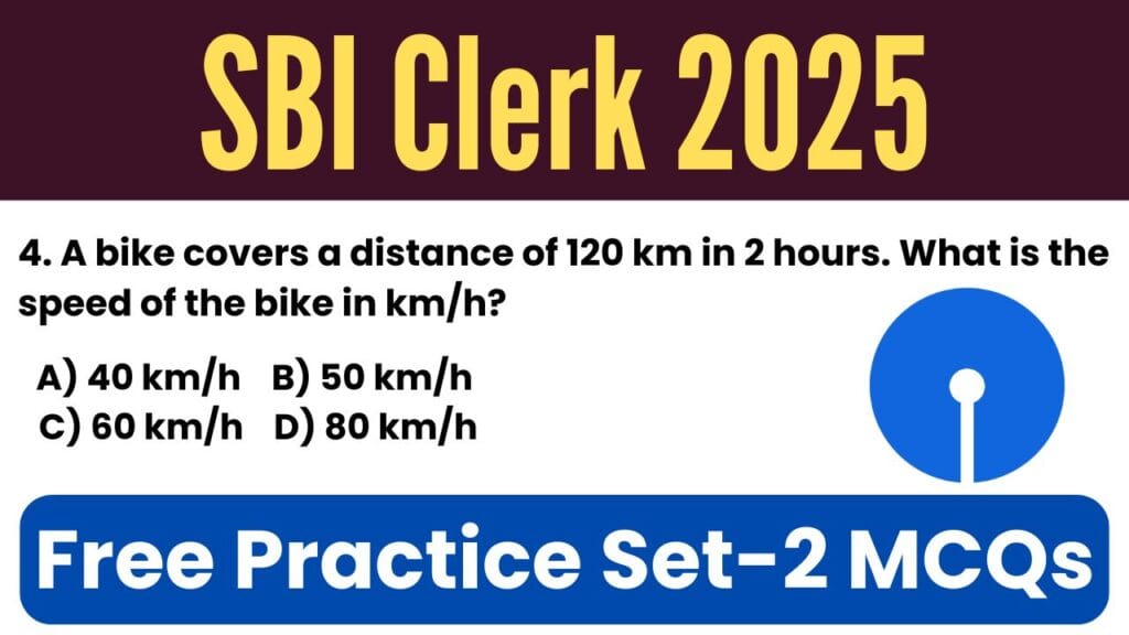 SBI Clerk Exam 2025 Free Practice Set-2 MCQs