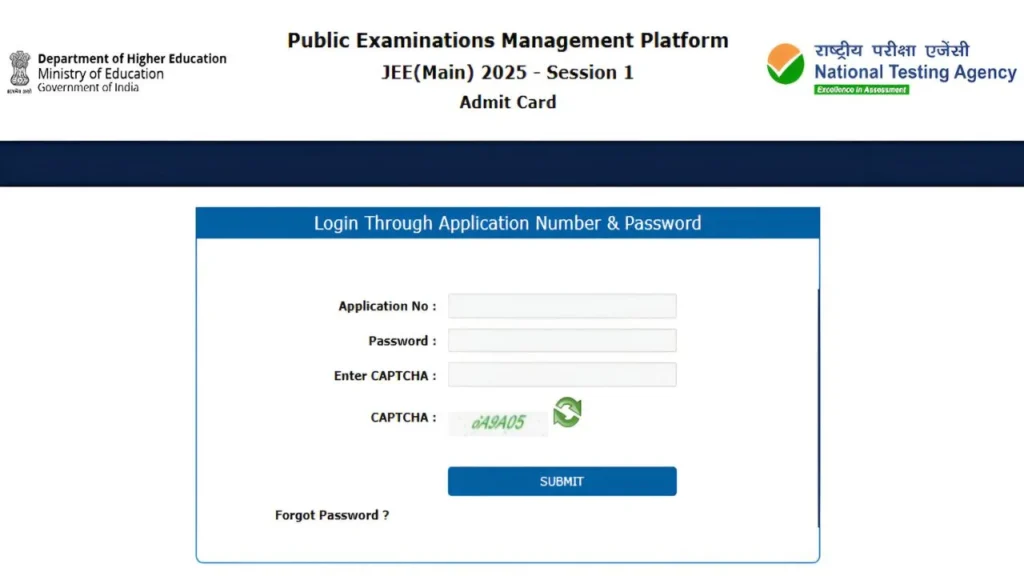 JEE Mains 22, 23, 24 Exam Admit Card Direct Download 2025